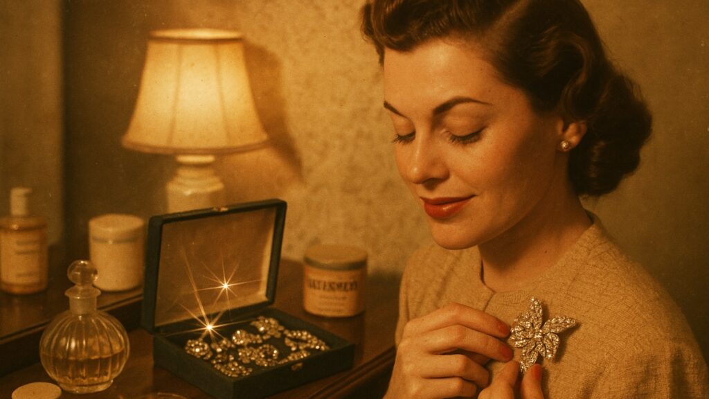 Image of vintage costume jewelry that Grandma never threw away, now valuable.